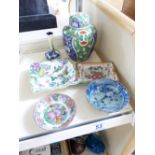 MIXED CERAMICS INCLUDING OLD TUPTON WARE, ORIENTAL & MIDWINTER