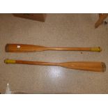 PAIR OF WOODEN OARS