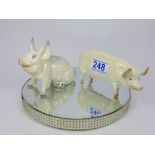 2 X BESWICK PIGS