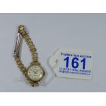 9ct GOLD ACCURIST LADIES WATCH, TOTAL WEIGHT 12.05 grams
