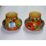 PAIR OF HANDPAINTED CZECHOSLOVAKIAN VASES