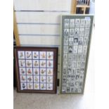 2 X FRAMED & GLAZED COLLECTIONS OF CARDS RELATING TO BOXERS. 'BOXING GREATS' &' FAMOUS PRIZE