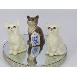 3 X BESWICK CATS