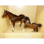 2 X BESWICK HORSE FIGURES