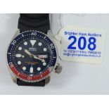 SEIKO DIVERS 200M PEPSI BEZEL WATCH AUTOMATIC WITH DAY DATE FUNCTION IN WORKING ORDER 21 JEWEL