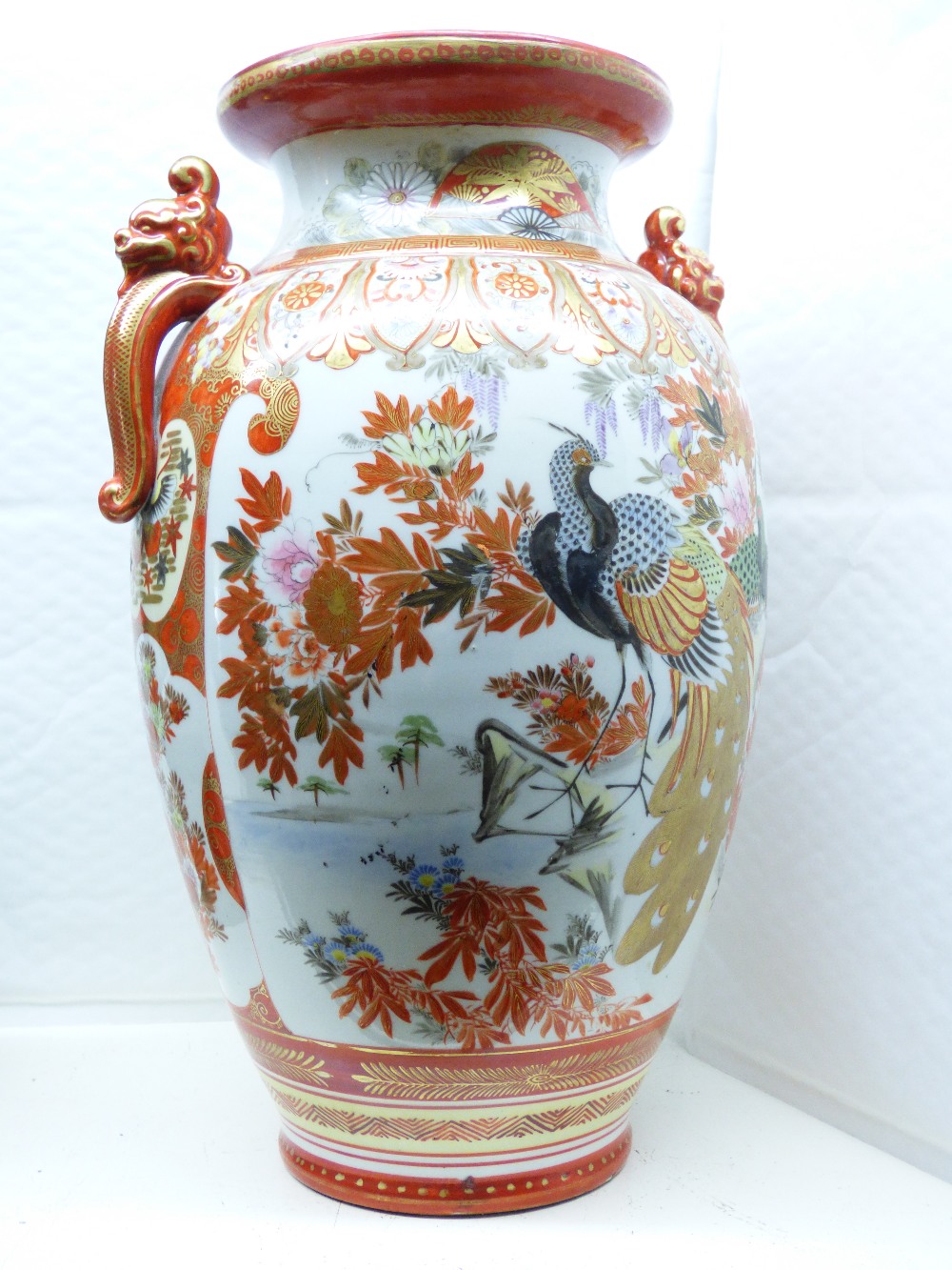 SATSUMA CERAMIC VASE - Image 3 of 5