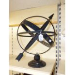 GARDEN SCULPTURE METAL ARMILLARY