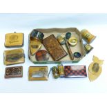 QUANTITY OF MAUCHLINE WARE & TARTAN WARE INCLUDING SEWING ITEMS