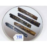 5 X PENS, THE 'SERVICE PEN', WATERMANS IDEAL, OXFORD BY THE MAKERS OF EVERSHARP, WATERMANS + 1 X