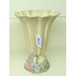 CLARICE CLIFF HOLLYHOCKS VASE A/F 26 CMS