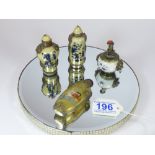 4 X ORIENTAL SNUFF / PERFUME BOTTLES