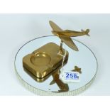 BRASS SPITFIRE MODEL, ASHTRAY