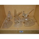 COLLECTION OF LEAD CRYSTAL ANIMAL FIGURES INCLUDING CRISTAL ANTIQUE OF FRANCE
