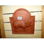 CERAMIC PIG WALL PLAQUE BY ALAN WALLIS DESIGNS