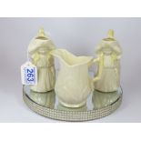 3 BELLEEK JUGS