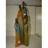 AFRICAN STYLE MULTI FIGURAL SCULPTURE