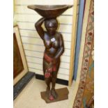 FLOOR STANDING CARVED WOODEN FIGURE