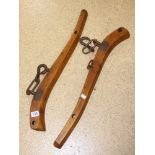 PAIR OF WOOD YOKES