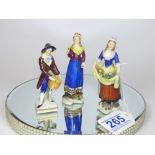 3 MINIATURE SAMSON FIGURES WITH THE GOLD ANCHOR MARK