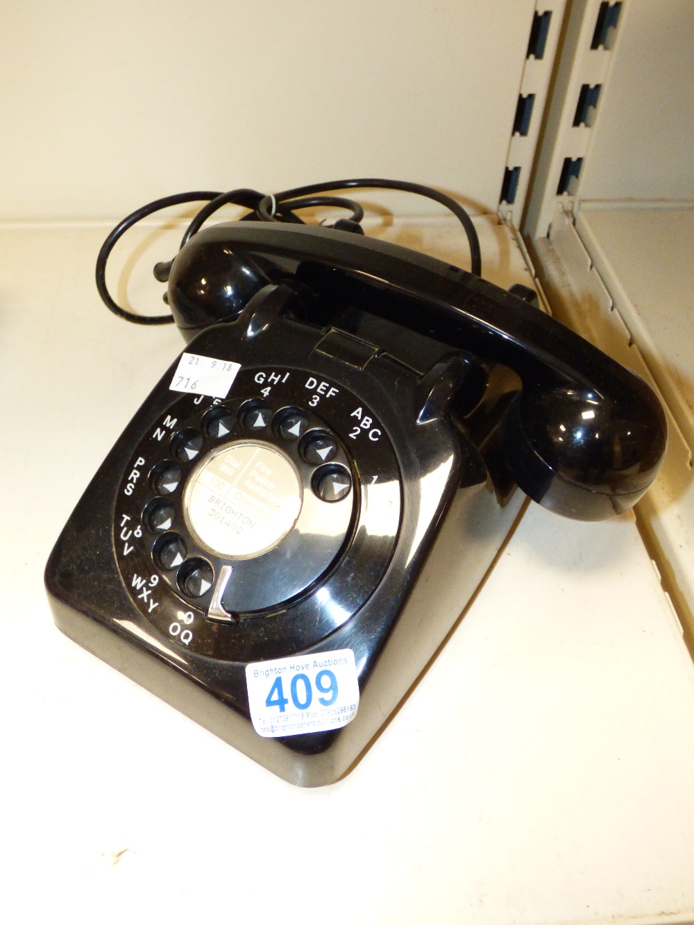 BLACK 1960s / 70s TELEPHONE
