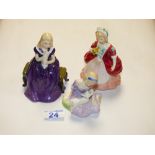 3 X ROYAL DOULTON FIGURINES VALERIE HN 2107 MARY HAD A LITTLE LAMB HN2048 AND AFFECTION HN2236