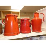 3 X LARGE ENAMELED CONTAINERS (FRENCH)