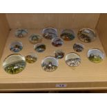 15 X VICTORIAN STYLE PAPERWEIGHTS