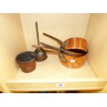 VICTORIAN COPPER PANS + OTHERS