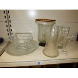 GLASS VASES AND GLASS PLATES