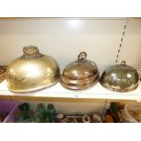 SELECTION OF THREE SALVER COVERS / CLOCHES