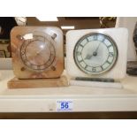 2 ART DECO MANTLE CLOCKS