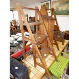 20TH CENTURY FRENCH FOLDING LIBRARY CHAIR