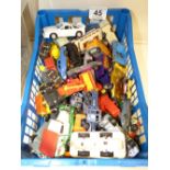 QUANTITY OF PLAYWORN TOY CARS AND VEHICLES