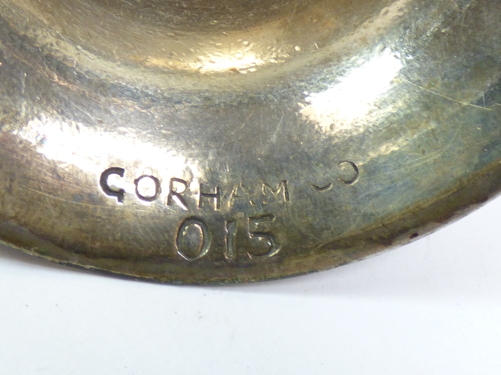 A WHITE METAL BELL, MARKED "OLD FLORENTINE BELL" GORHAM. 6.5 CM TALL - Image 3 of 4