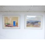 TWO LTD EDITION PRINTS; JEFFREY EDWARDS & ROSEMARY STRACHEY (56 X 42 CMS)