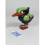 CROWN STAFFORDSHIRE WINKING KOOKABURRA CERAMIC FIGURE,7 CM TALL