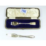 A SILVER HANDLED "GOLDEN PLOUGH ORANGE KNIFE", Pat. No 19103/28. TOGETHER WITH A VICTORIAN SILVER