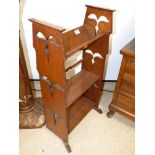 ART NOUVEAU OAK 3-TIER BOOKSHELVES (84 X 45 CMS)