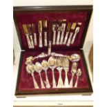 A SILVER PLATED CANTEEN OF CUTLERY BY GRENADIER, BOX MEASURES 41 X 29 CM APPROX