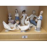 SEVEN NAO FIGURES OF CHILDREN & DUCKS, AND 2 SIMILAR FIGURES