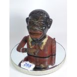 VICTORIAN NOVELTY METAL MONEY BOX, 16.5 CM TALL