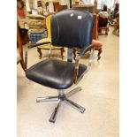 1970's CHROME SWIVEL OFFICE CHAIR