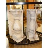 TWO POT OR URN MOULDS, 50 CM TALL