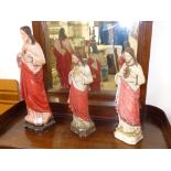 THREE 20TH CENTURY PLASTER FIGURES OF CHRIST (TALLEST 54 CMS)