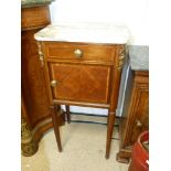 FRENCH MARBLE TOP EMPIRE STYLE KINGSWOOD BEDSIDE CABINET