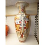 LATE 19TH / EARLY 20TH CENTURY JAPANESE SATSUMA VASE (AF) - 55 CM TALL