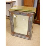 1940s GLAZED EMESAY METAL MEDICAL CABINET - 64 X 46 CM