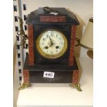 VICTORIAN MARBLE MANTLE CLOCK