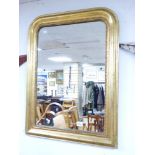 GILT FRAMED MIRROR, 82 X 62 CM