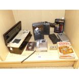 A COLLECTION OF POCKET RADIOS, CASSETTE PLAYERS, A SONY WALKMAN AND A CASIO LCD POCKET COLOUR TV